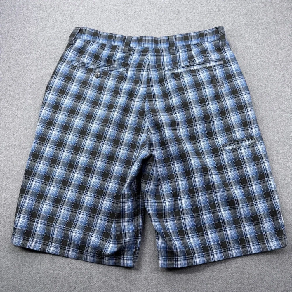 Katin Chino Shorts Mens 32 Blue Plaid Flat Front Surf Skate‎ Casual Huckberry